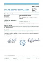 GMDSS CLASS A CERTIFICATE FROM DNV GL (see www.poseidon.no; Poseidon Simulation AS)