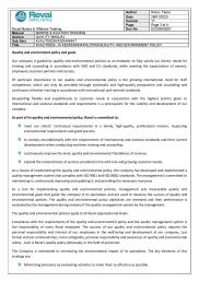 Quality and environment policy and goals PAGE 1